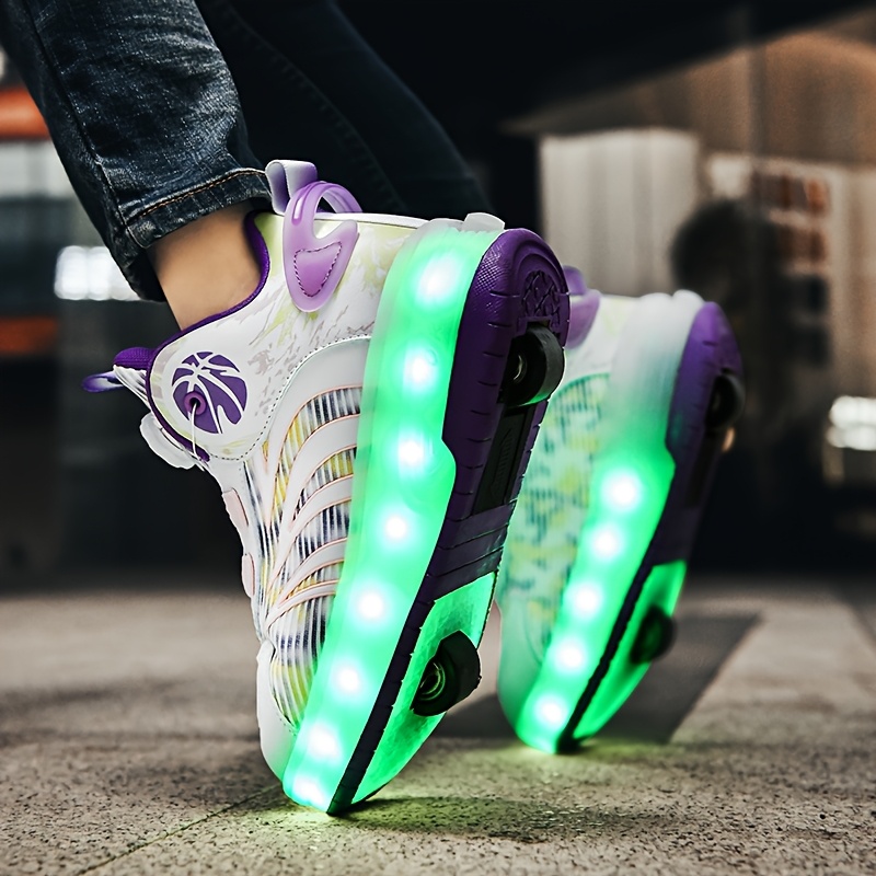 led flashlight skate shoes youngsterss outdoor sports shoes Temu