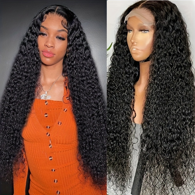 Kinky Curly Wig Transparent Lace Front Human Hair Wigs