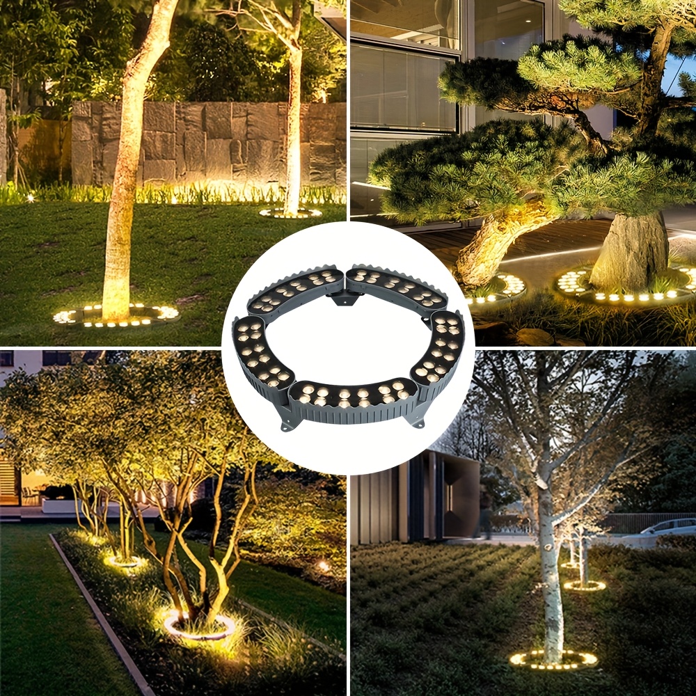 E-shop 1/4/5/6er-Pack LED Landschaftsbaum-Klemmlichter für den Außenbereich, 12 LEDs in Kaltweiß/Warmweiß/Bunt, IP65-zertifizierte
