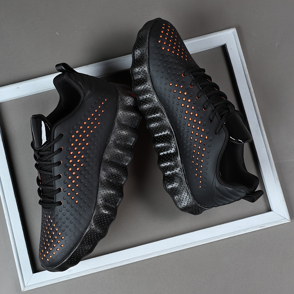 AZBZCZ Men's Low-Top Sneakers Upper & Sole Cushioned Sole - Minimalist Round Toe Lace-Up Casual Shoes Suitable for Outdoor, Gym, Daily Wear, - Comfortable Athletic Footwear for Urban Style and -Terrain Use