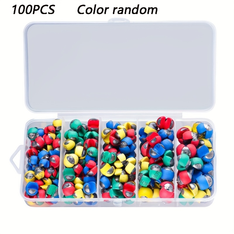 E-shop 100 Stück Angelblei, zufällige Farbe, Blei-Clip Blei, Angelzubehör