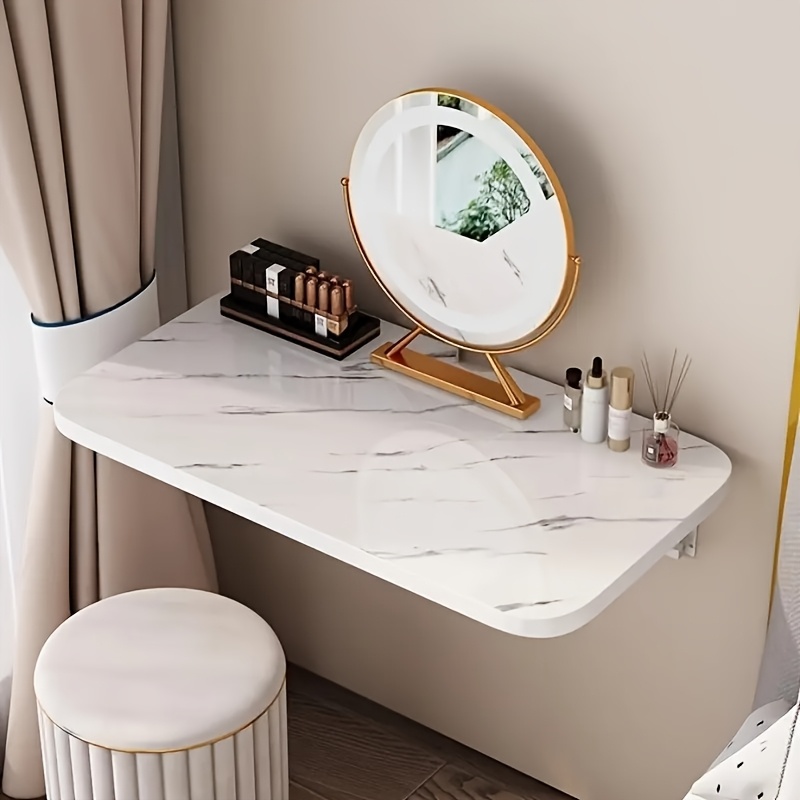 vit marmorfinish väggmonterad hopfällbar skrivbord med - Temu Sweden