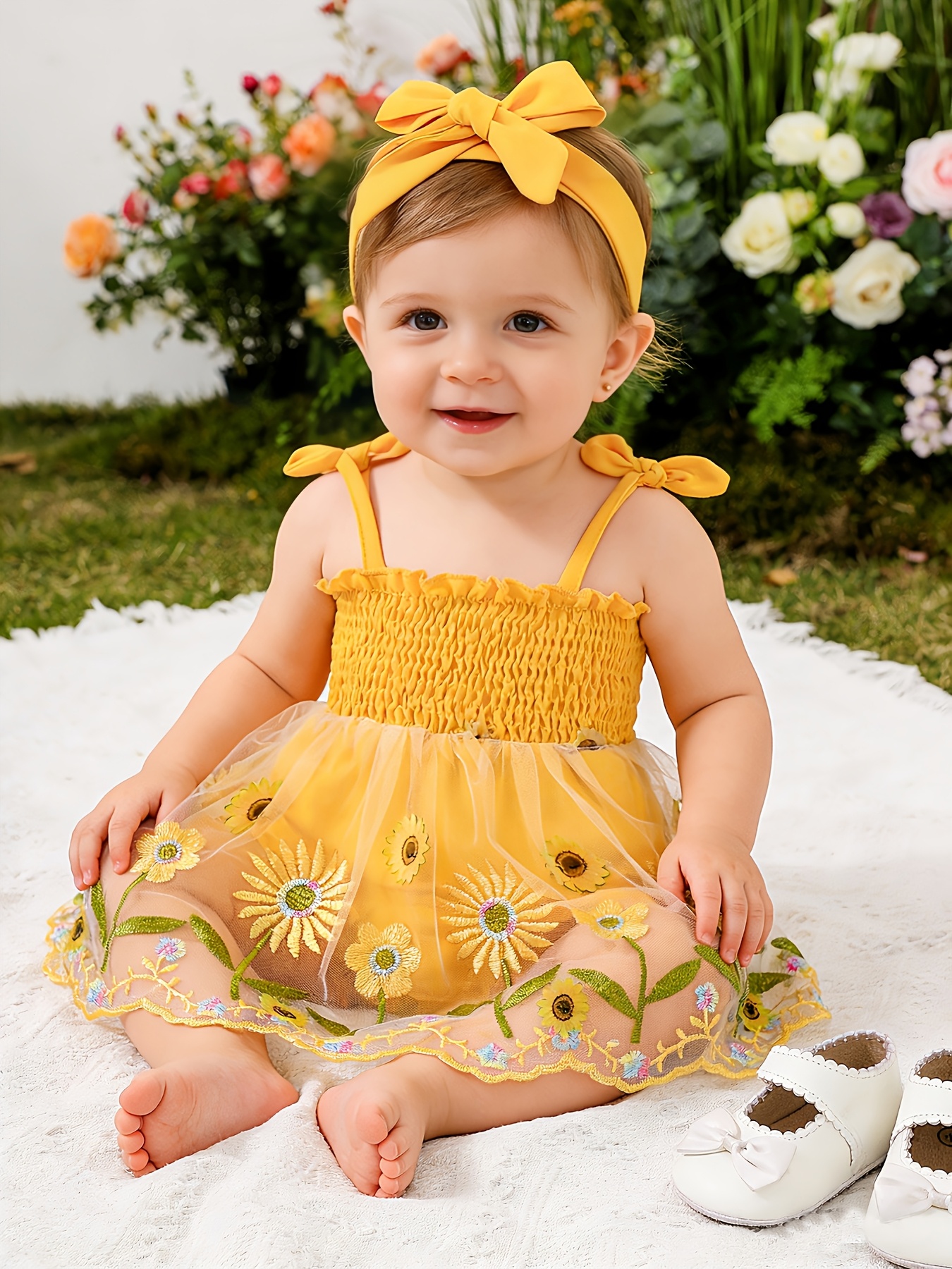 yellow baby dress sold on Temu United States
