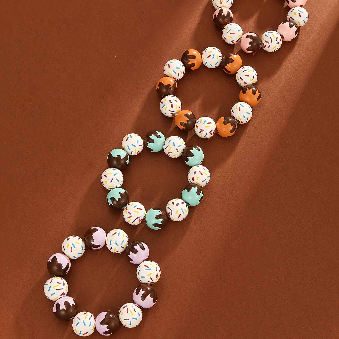 Y2K Candy Colored Macaron Bead Bracelet