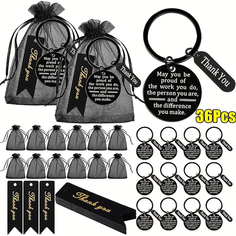 

36pcs Employee Appreciation Set - Steel Keychains, & - For Colleagues, Nurses, , Graduations &