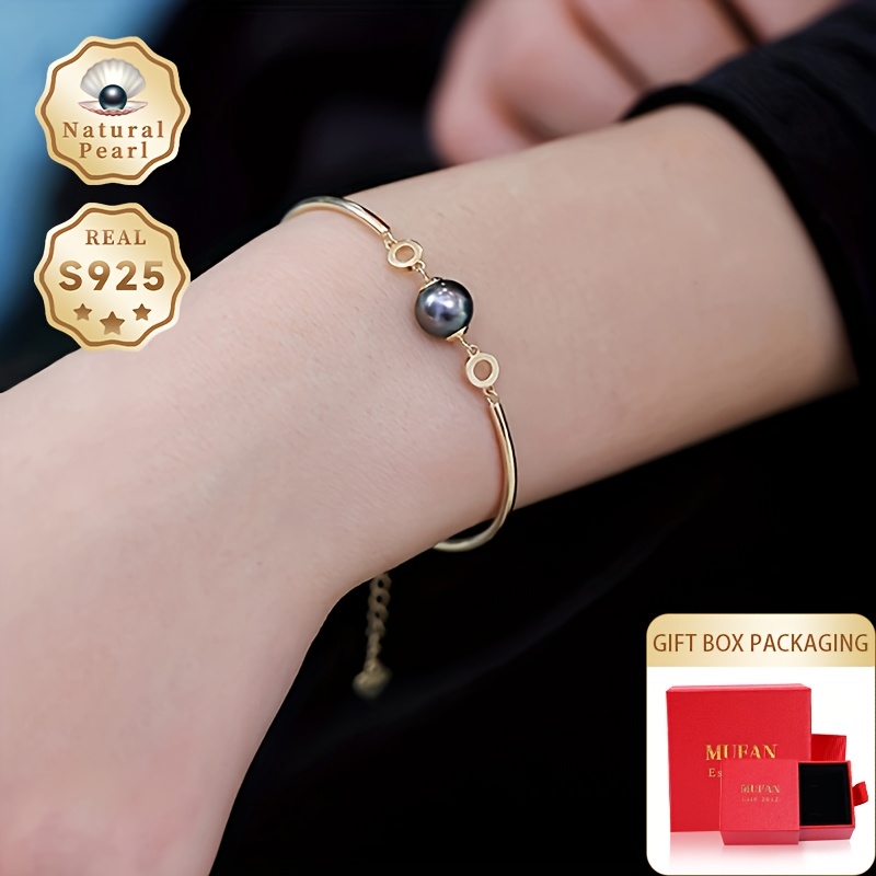 Tahiti Pearl Bracelet S925 Silver Yuhan Natural Gemstone