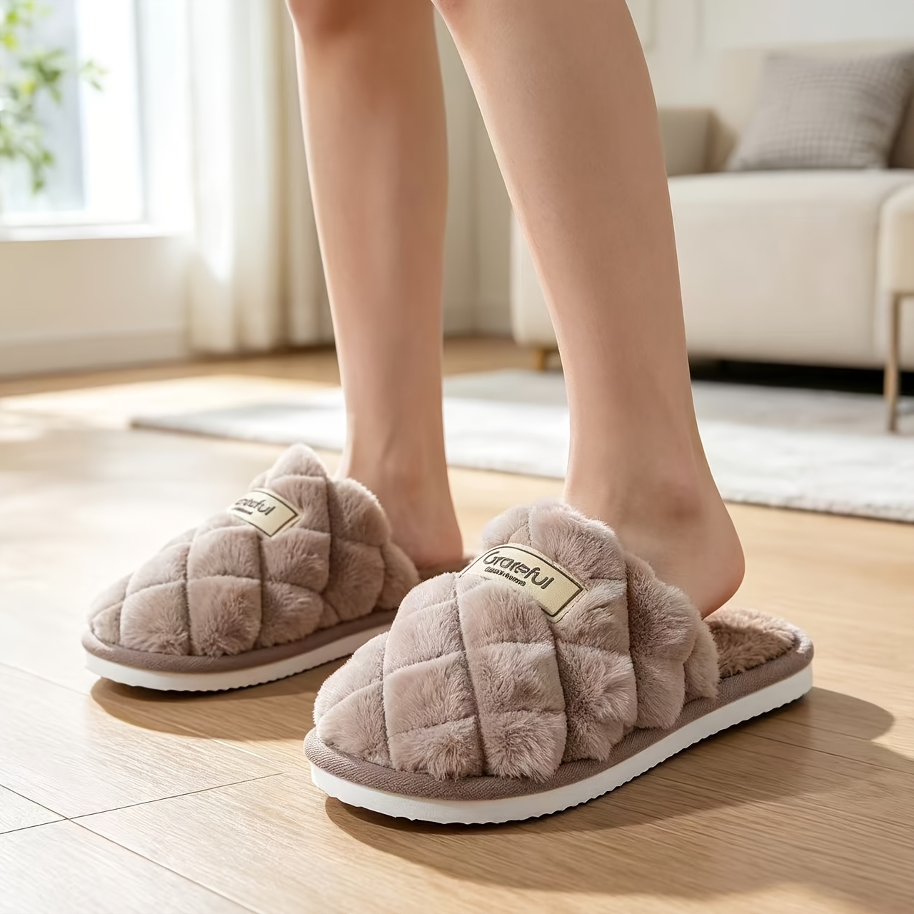 TEMU New Puff Slippers For Indoor/outdoor Wear, Unisex Couple's Style
