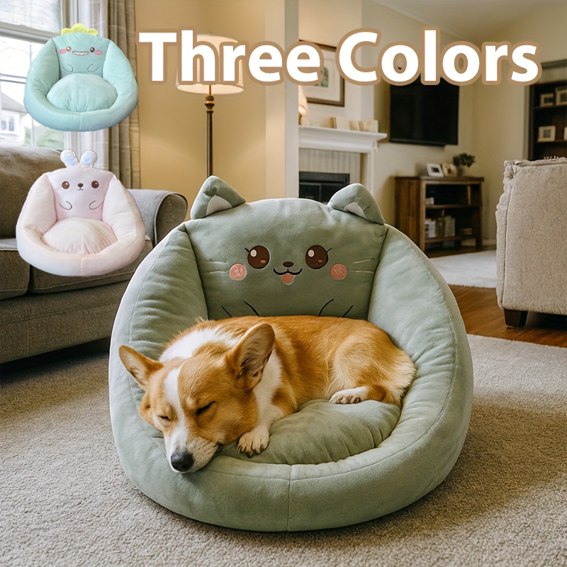 dog sofa pet couch with soft polyester fiber padding easy assembly for small medium large dogs ideal for living room bedroom balcony pet furniture for puppies adult dogs   seat   material   bed   padding puppy bed   Product details 1