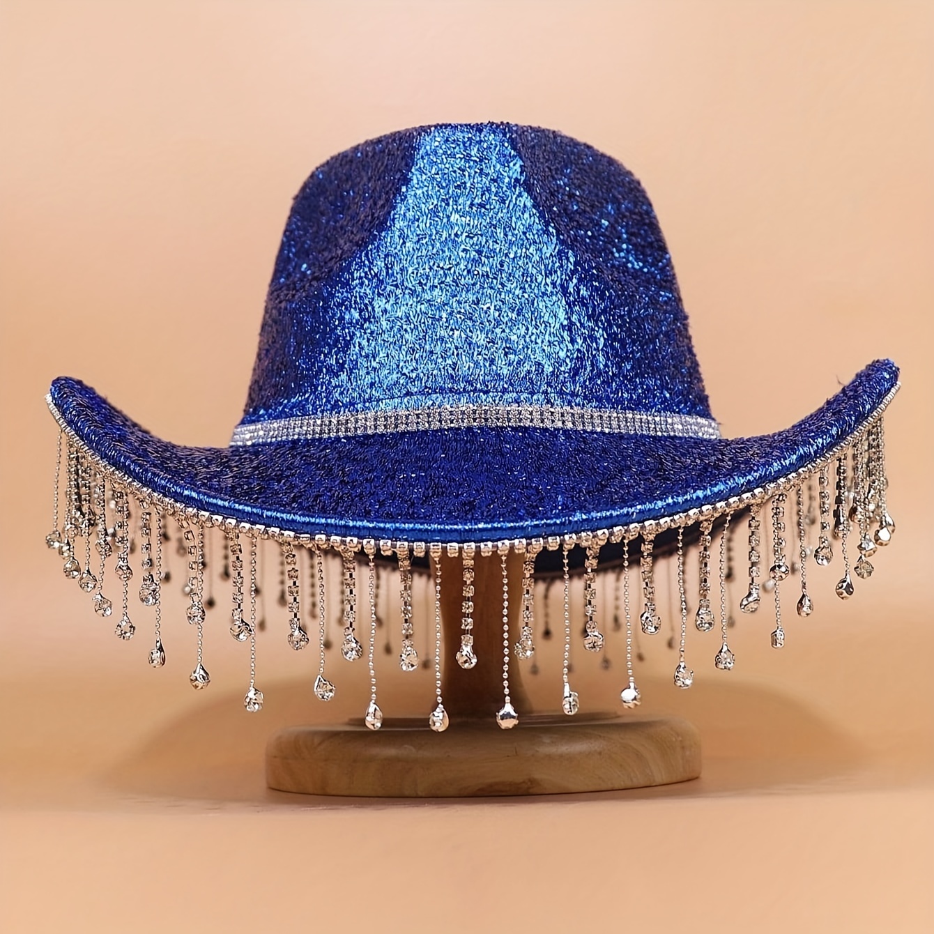 Woman LED Light Up Hat Elegant Cowboy Hat Bride Wedding Party Sunproof Hat