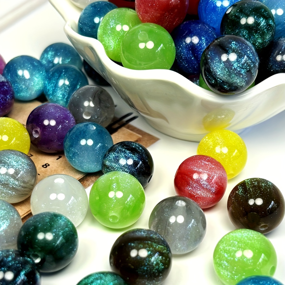 

Starry Night Resin Beads - 50/20/10pcs, For , Pen Charms & Craft Projects