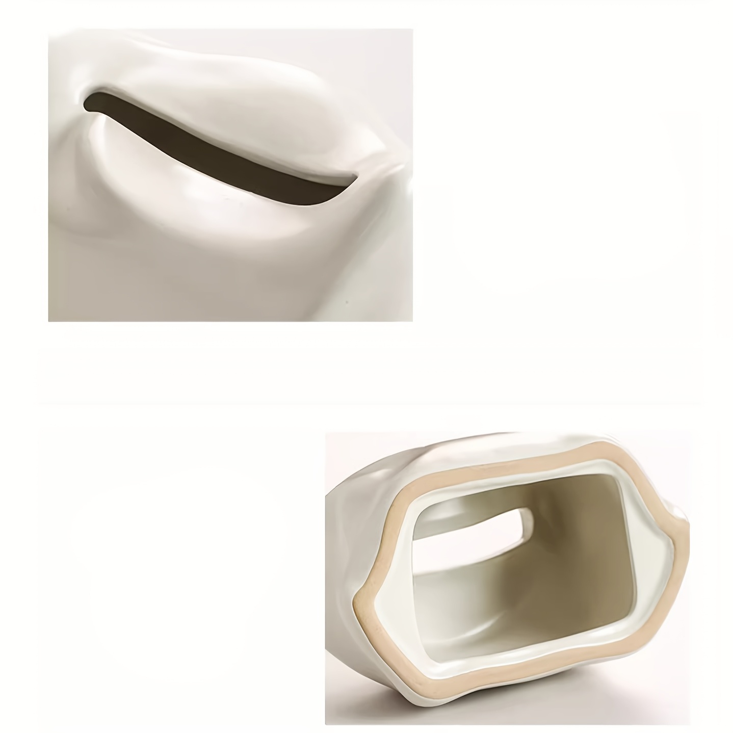 1 ceramic tissue box creative   in glossy green white ideal for bathroom living room bedroom dining table decor   accessory for thanksgiving Product details 3