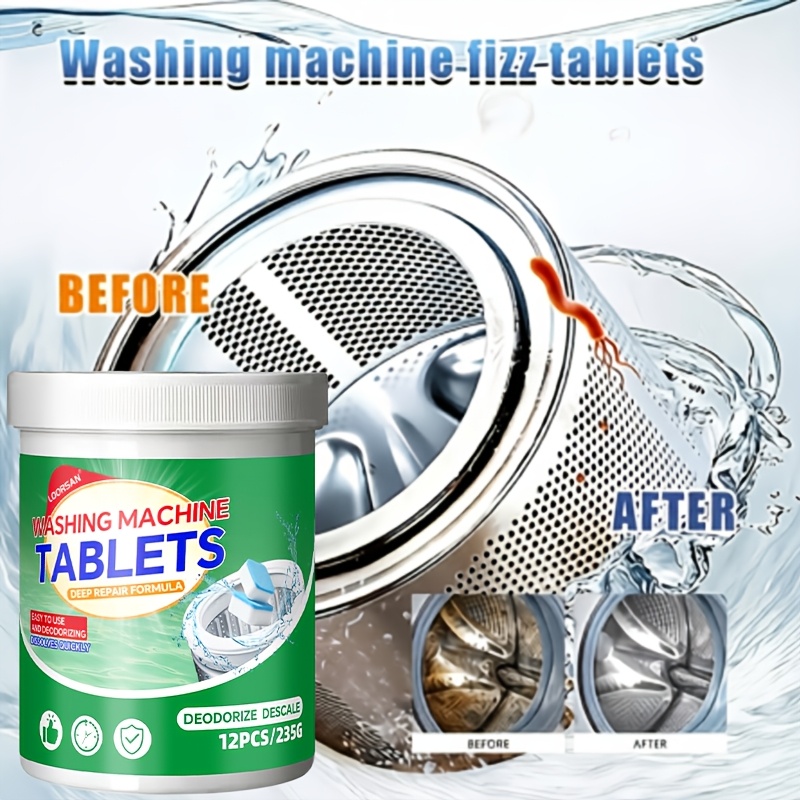 washing machine effervescent tablets deep polishing removes stains and odors drum washer care extends   long lasting protection  