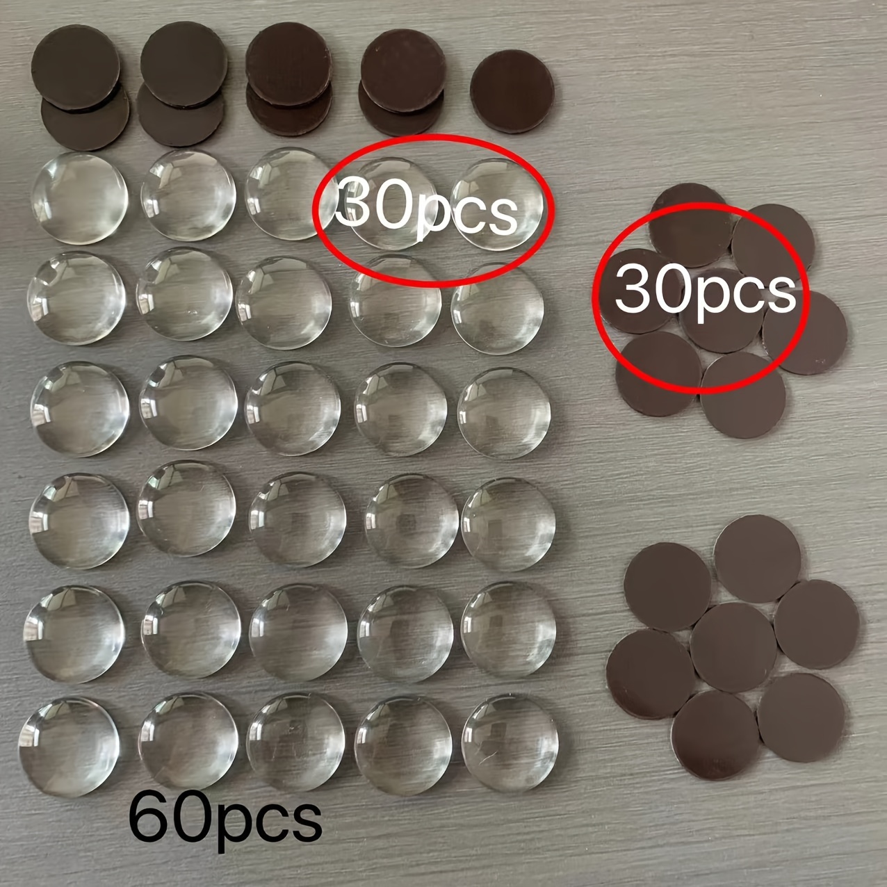 E-shop 60 Stück Kristallglas Kühlschrankmagnet Material Kombinationspackung Quadratischer Glas Kühlschrankmagnet, Nachrichten-Fixierungssticker, mit