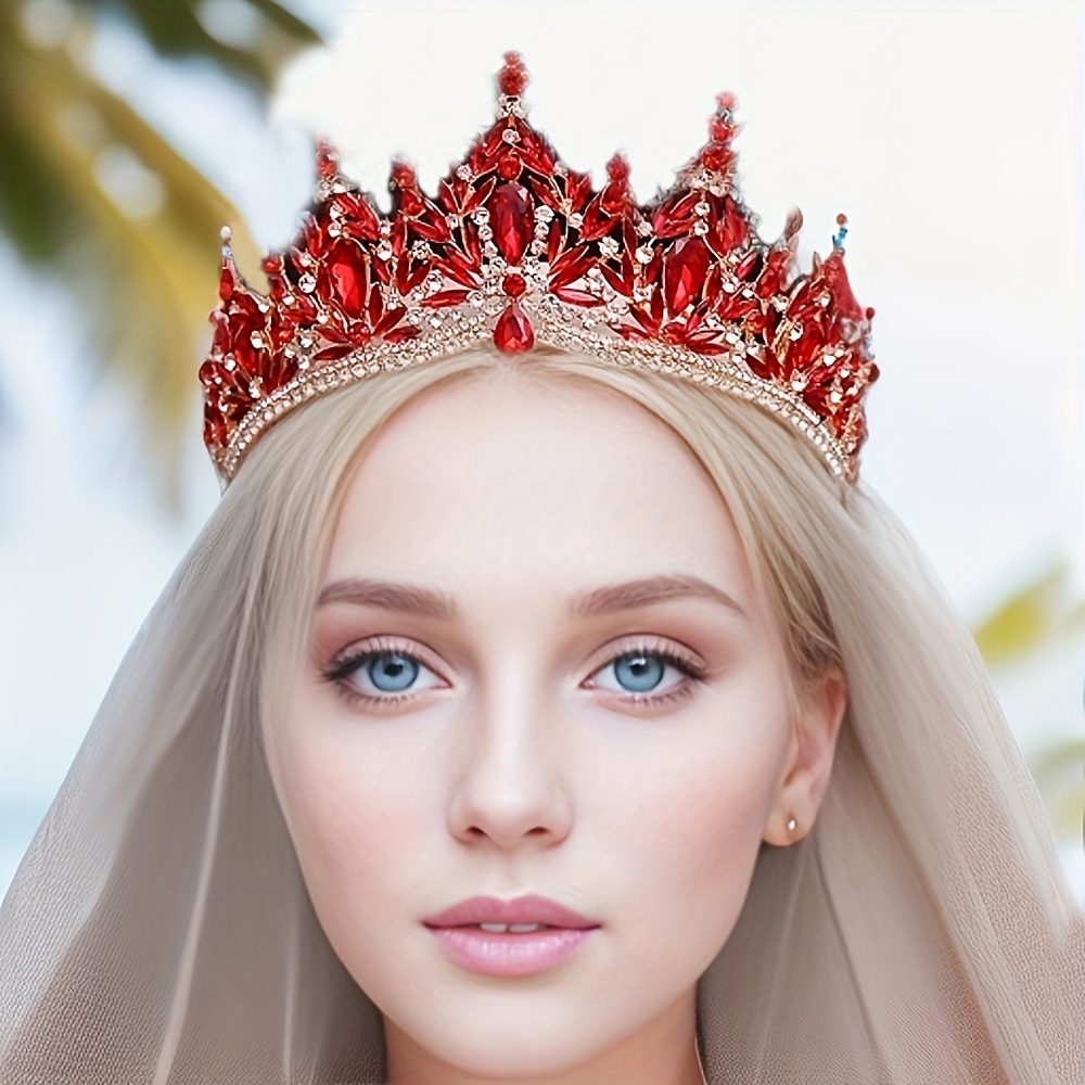 Diadème Reine EXCEART En Strass Cristal - Pour Mariage, Bal, Cosplay - Ajustable, Léger, élégant