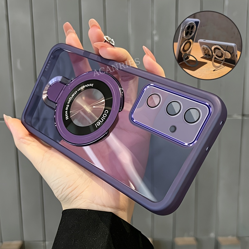 TEMU Phone Case: Acanries Case For For Galaxy M13 4g/ M14 5g/ M15 5g/ M16/ M34 5g/ M35 5g/ M54 5g/ M55 5g With Magnetic Fold Holder Luxury Girl For