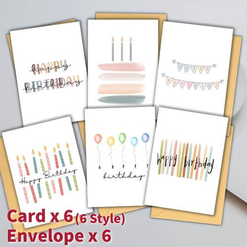 12pcs birthday card set with envelopes gifting to and colleagues unique birthday greeting cards decorative birthday cards