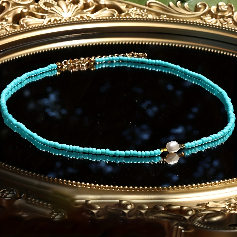 Bohemian Style Freshwater Pearls Beaded Necklace Set