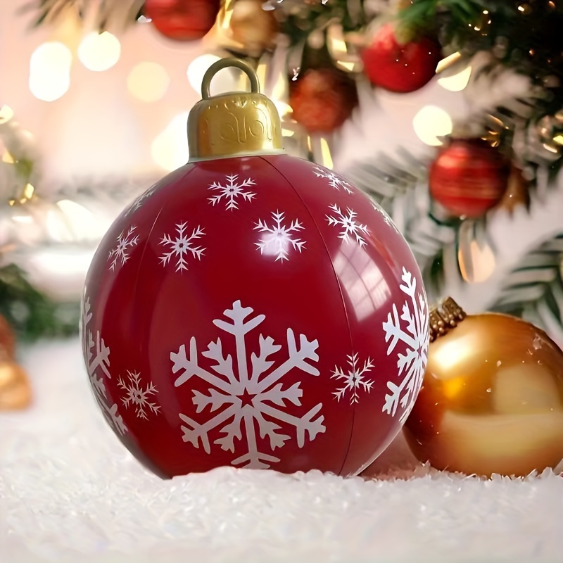 

1pc Pvc Inflatable Christmas Ball - Holiday Party Decorations & Gifts