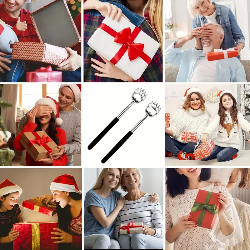2 pack telescopic back scratcher extendable manual back massager tool for men and women ideal for christmas stocking stuffers novelty gift for birthday and festivals Product details 6