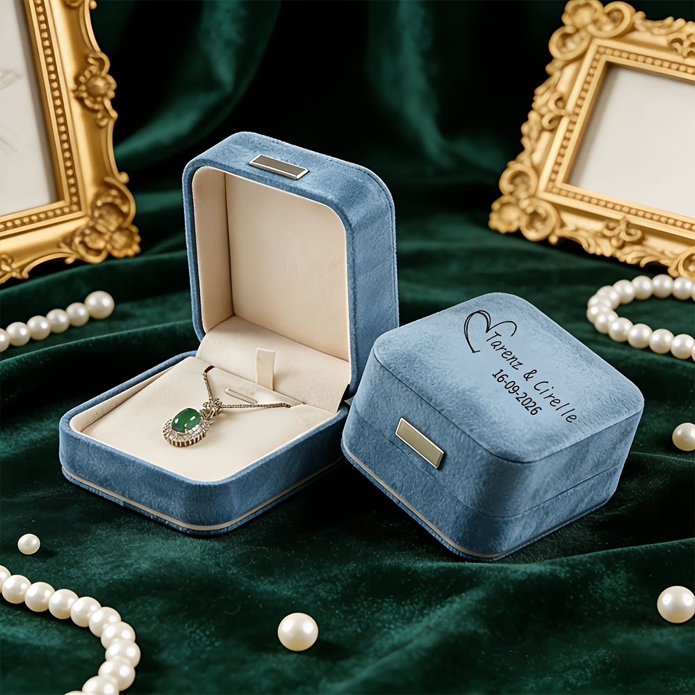 Personalized Velvet Pendant Box, Perfect Holiday Gift