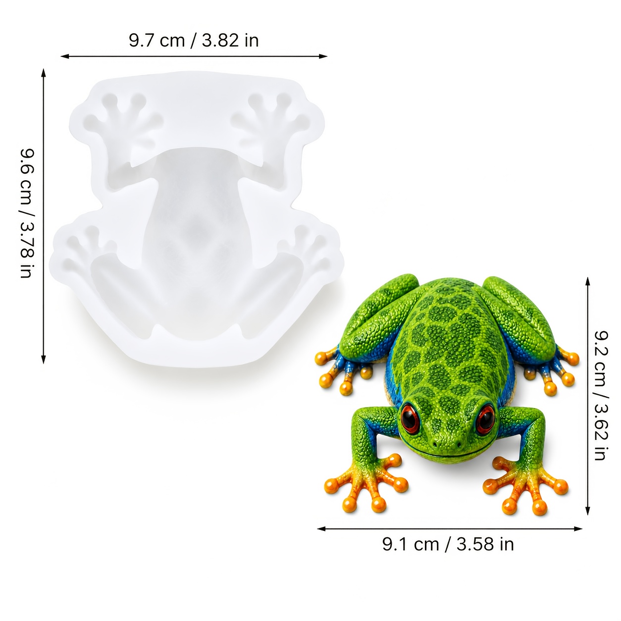 TEMU Resin Silicone Mold, Red- Silicone Mold, For Resin Casting, Gypsum And Soap Making, 3d Epoxy Resin Animal Mold For Rainforest Cottagecore