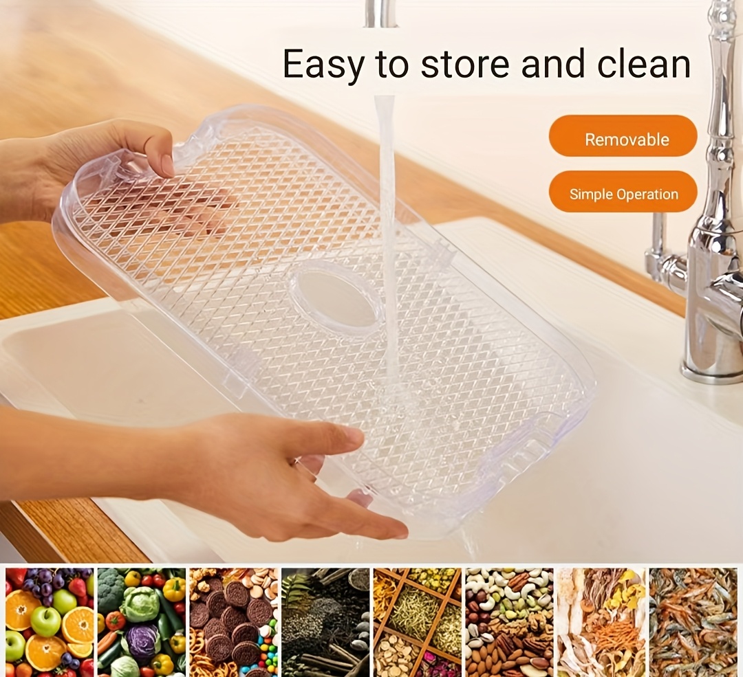 uk food dehydrator   with 5 trays food dryer for jerky fruits herbs vegetables   etc electric food preserver with 1 72 hour timer temperature control fan   temperature display stainless steel material Product details 9