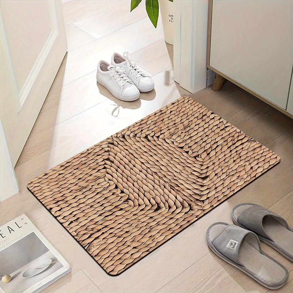 

Quick-dry, Non-slip Woven Door Mat - Easy Clean, Durable Rubber Backing, Machine Washable For Indoor/outdoor Use, Perfect For Kitchen, Porch, Patio, And Rv Floors