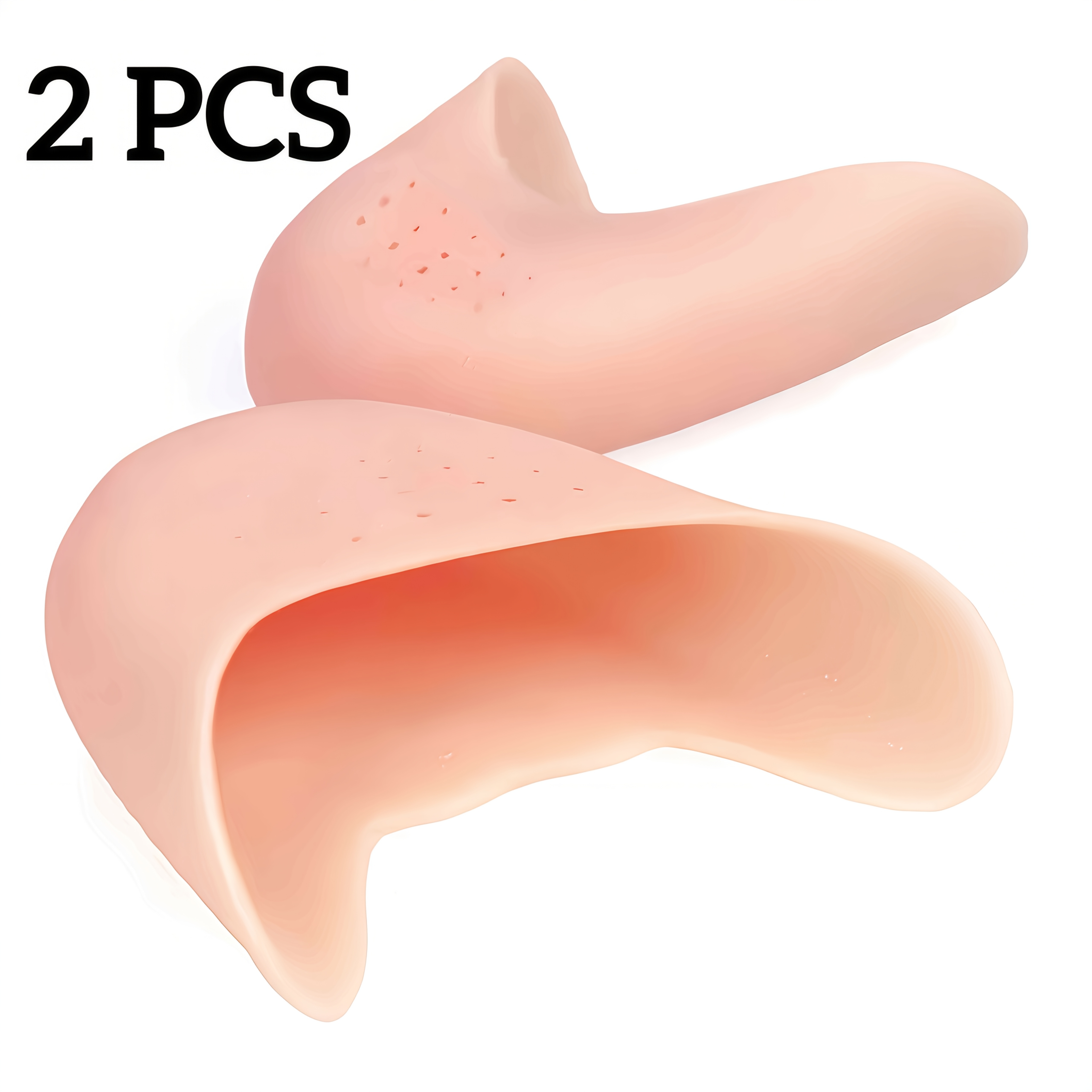 TEMU 2pcs Skin-friendly High-elastic Silicone Toe Guards, Engineering Protective Structure Design, Universal Pad For Sports , Flexible Cushioning Toe
