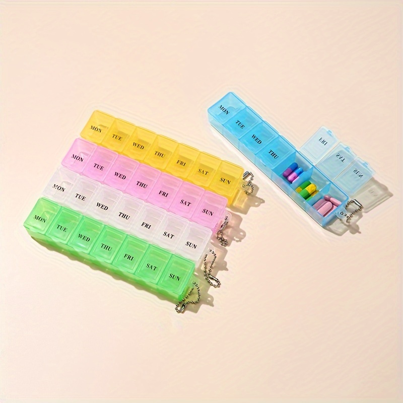 1pc rectangular portable   day pill organizer