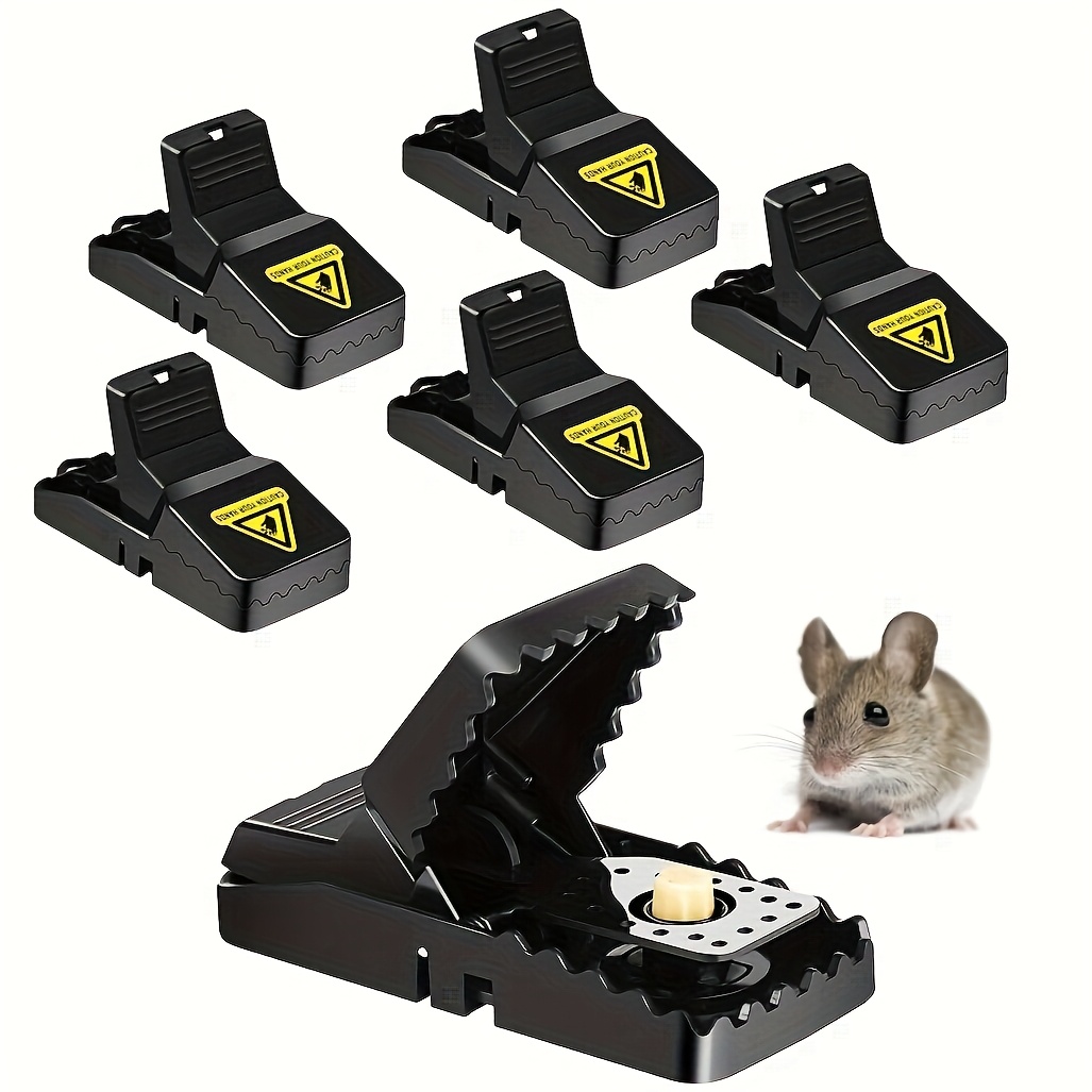 

6-pack Black Ps Material Mousetraps, Sensitive Indoor & Outdoor Reusable , Uncharged Hunting & Shooting Accessories, Cage Mouse Traps