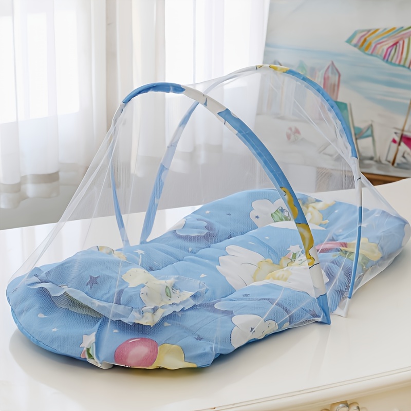 No-Installation Baby Foldable Mosquito Net, Portable Mosquito Net for Infants, Featuring a Soft, Breathable Cartoon Design