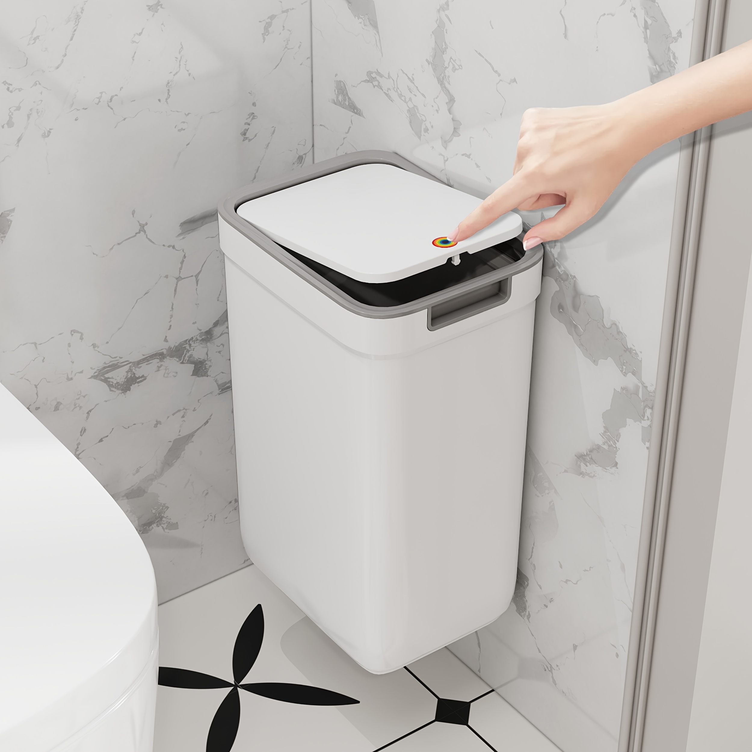 Cestino per la spazzatura da appendere in cucina da L con coperchio scorrevole Cesto umido da cucina Accessori salvaspazio per cucina campeggio | Leroy Merlin