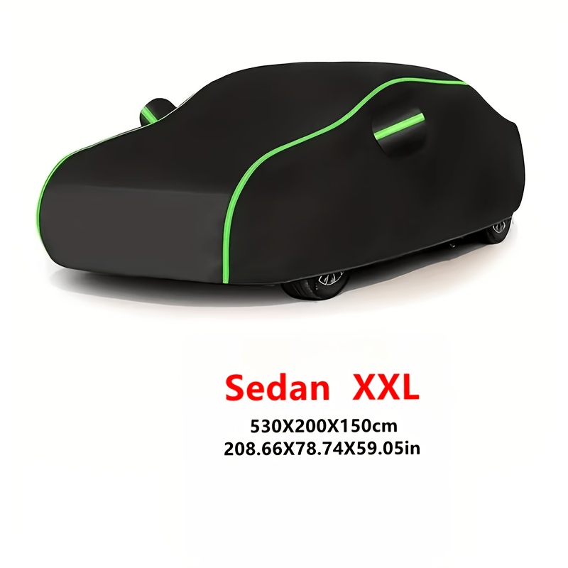 TEMU Fundas para Coche con Tira Reflectante Compatible con Audi, , Volkswagen, Mazda y Otros. para Coche Negra a Prueba de Polvo, Nieve, Protección