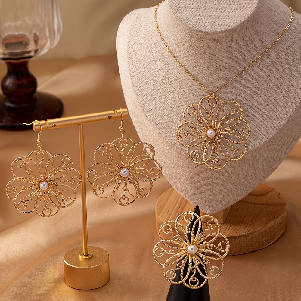 Vintage flower jewelry popular set