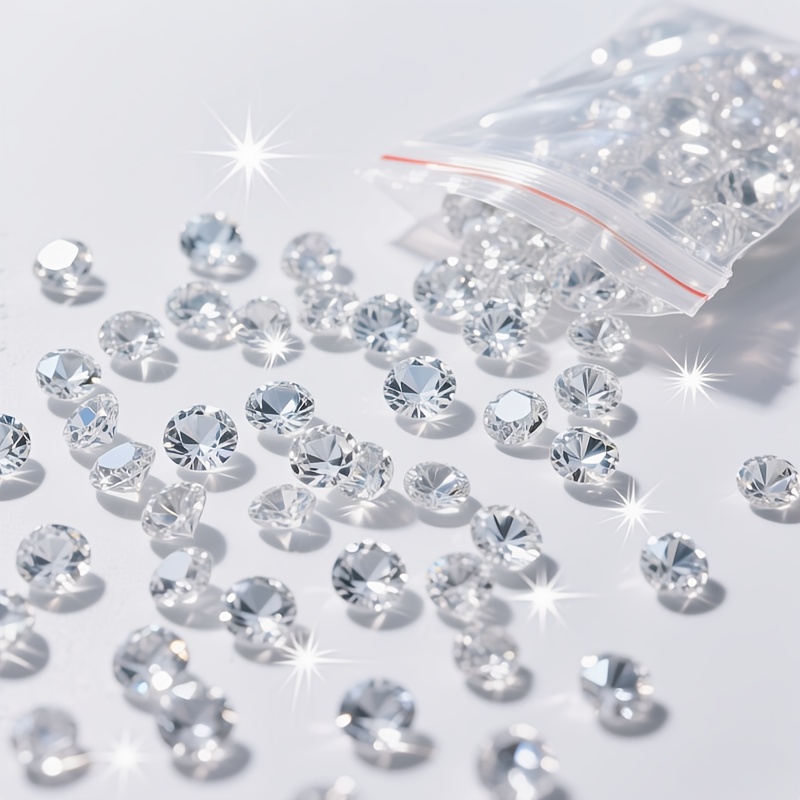 TEMU 1500 Transparent Diamonds, Simulated Diamonds, Suitable For: Vase Arrangement, Wedding, Wedding Supplies, Wedding Decorations, Wedding Table