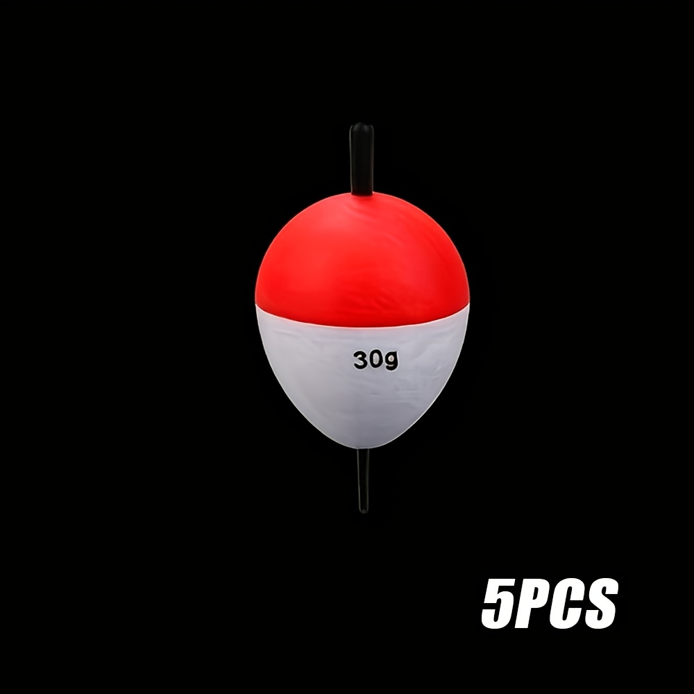 TEMU Ensemble de 5 flotteurs de pêche VIPFISH, bouées de pêche rouges et blanches avec flottabilité variée 1g-30g, flotteurs coulissants pour ,