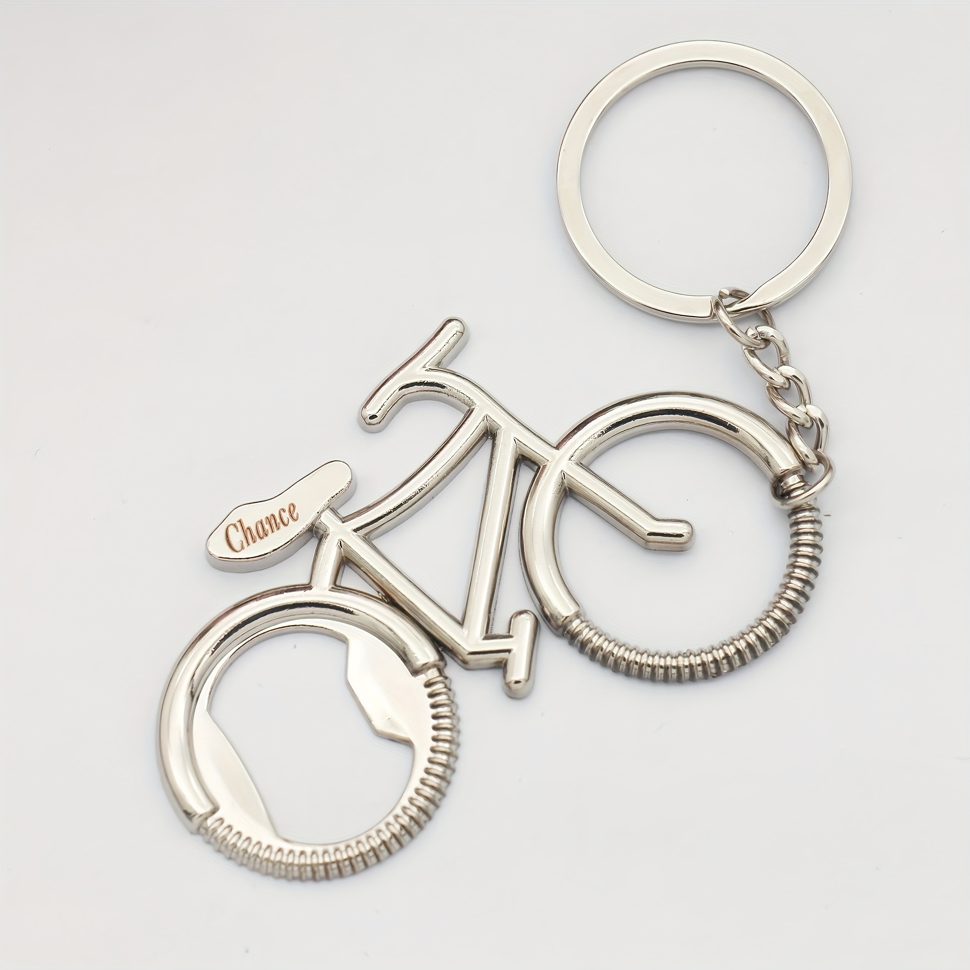 E-shop 1/2 Stück personalisierbarer Fahrradschlüsselanhänger als Flaschenöffner für Radfahrer, oder als Geschenk