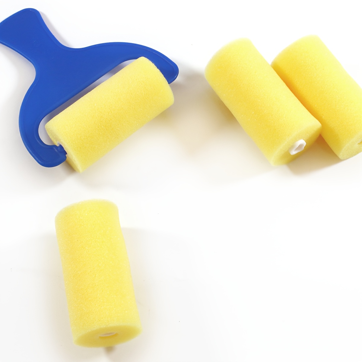 4pcs Washable Paint Brush Set with Foam Roller for Crafts