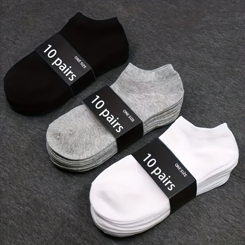 TEMU 10 Pairs Men' Short Low Cut Socks For