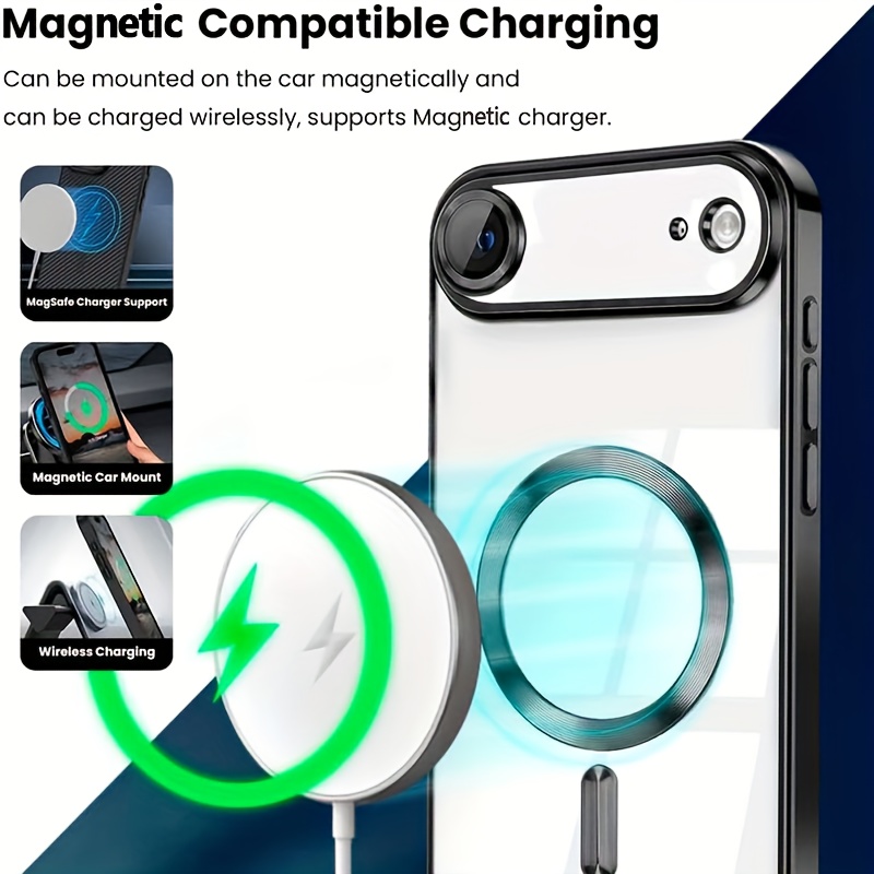 complete shield magnetic phone cover for iphone 17 pro max, 17 pro, 17 air with wireless charging and camera lens guard, magsafe phone case, phone cover, phone case details 2