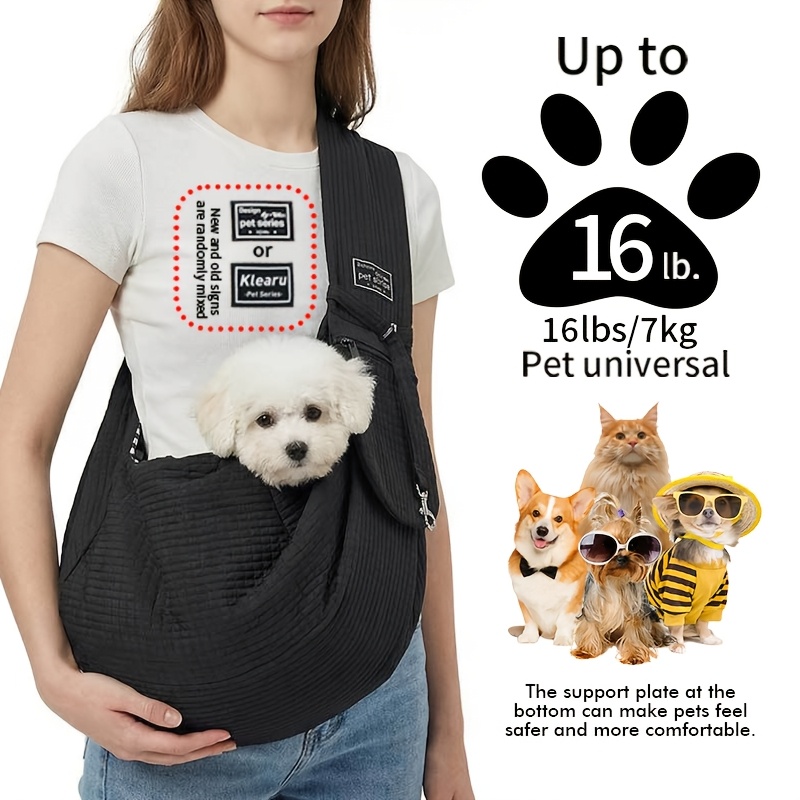 TEMU Small And Medium Pet Cat And Dog Harness, Suitable For Outdoor Travel, Breathable, Water-repellent, Large-capacity Dog Outing Bag, Foldable And