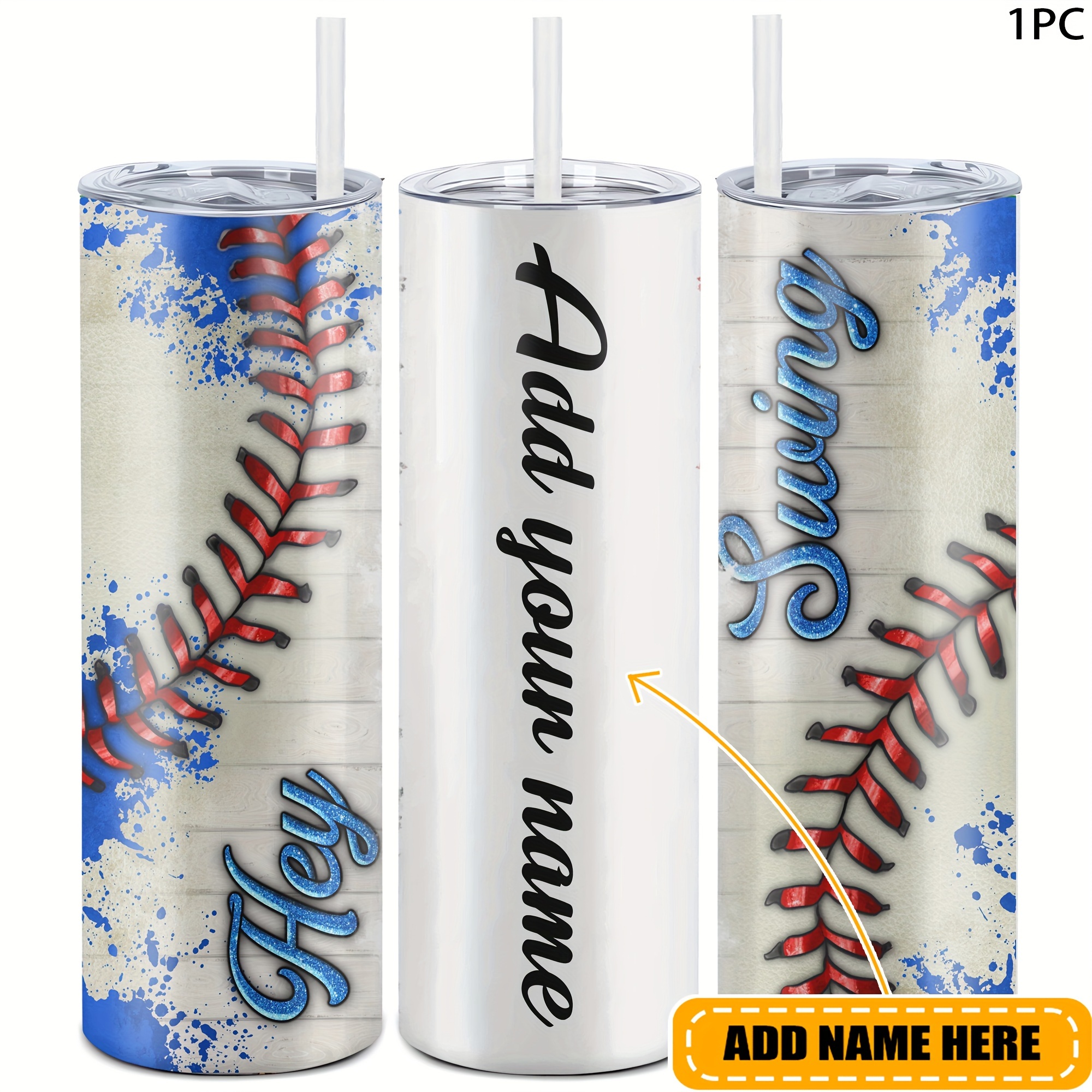 

Custom 20oz - Baseball-themed, Metal Travel Mug For Drinks - Perfect Gift For Men, Women, Teachers, Coworkers - Bpa-free, Reusable