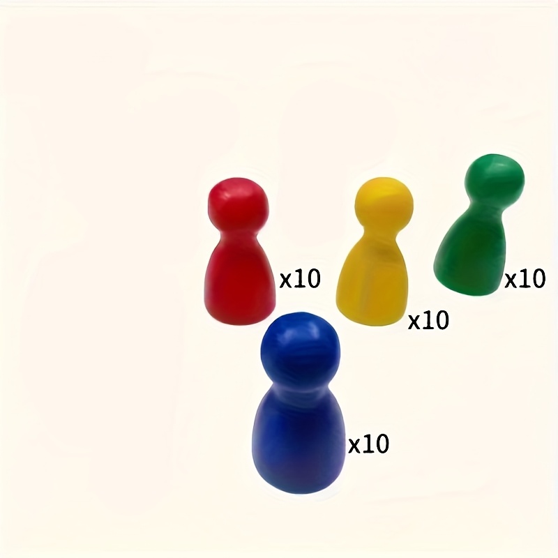 Image of 40pcs Colorful Wooden Chess Pieces - Great For Party Board Games, Decorative Markers And Interactive Fun - Family Gatherings, Birthdays