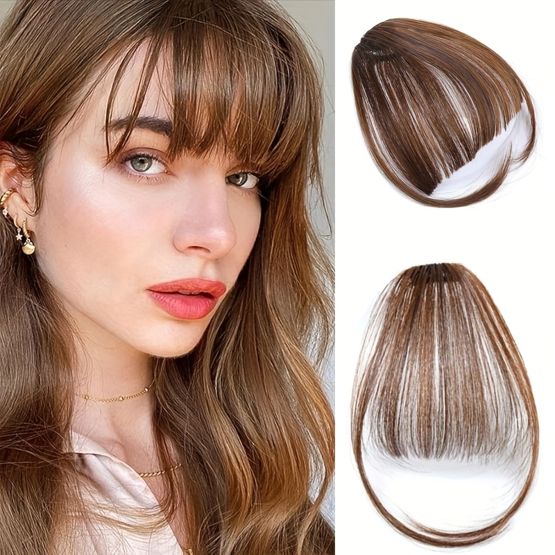 womens straight hair bangs clip in extensions basics style with sideburns for   and natural look details 1