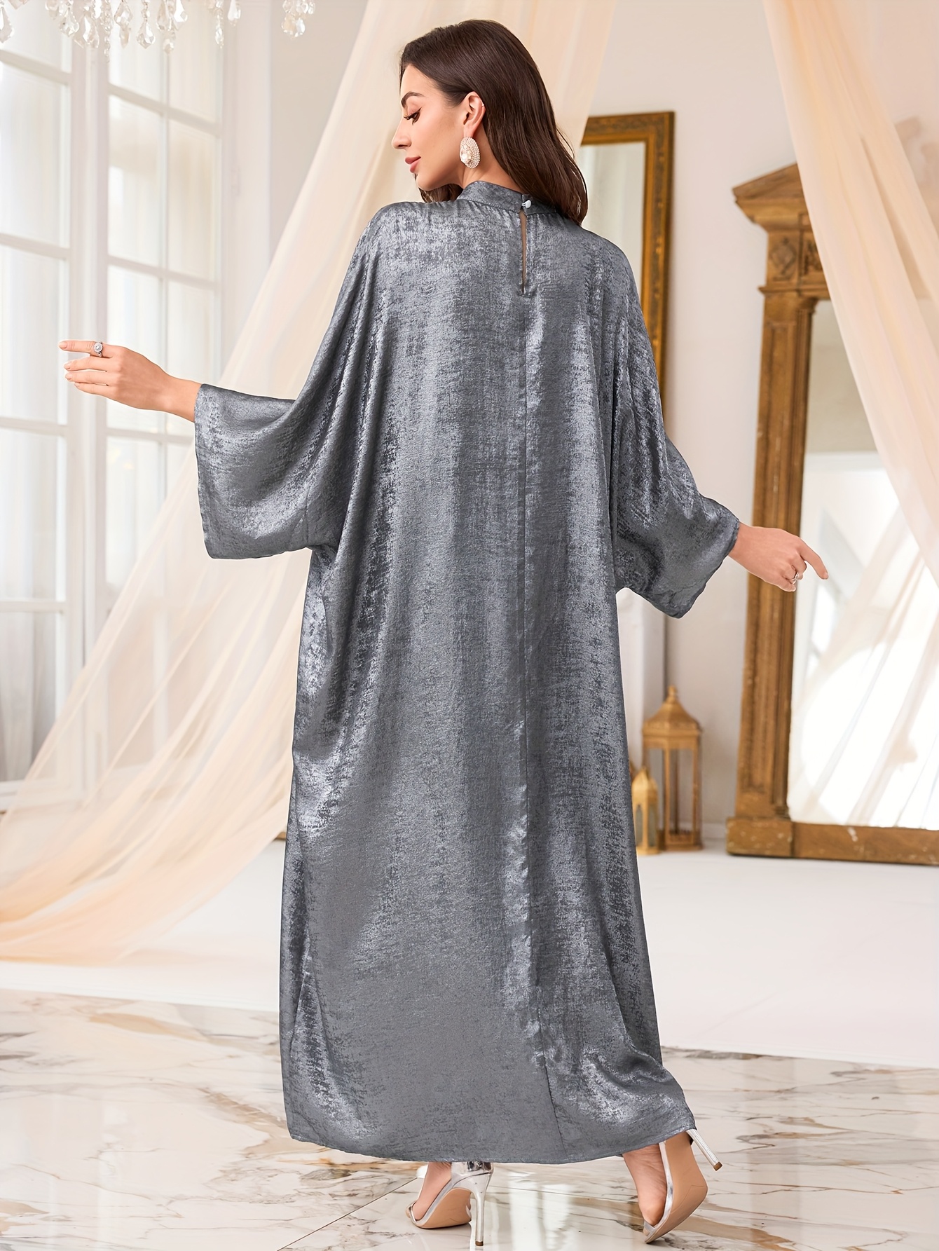 white christmas dresses Kaftan Long Blue Lagoon