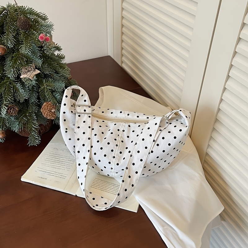 Polka Dot Star Pendant Dumpling Crossbody Bag_voghion.com