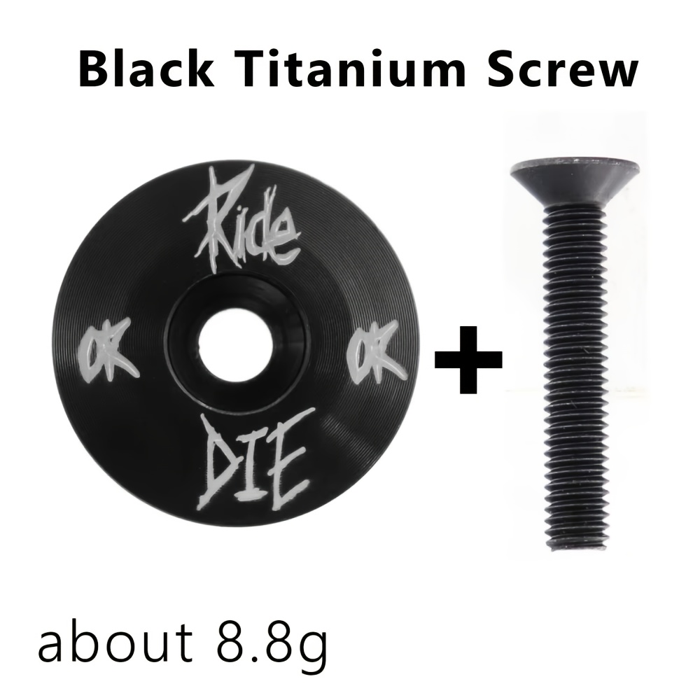 Bicycle Headset W/ M6*30mm Titanium Screw For 1-1/8" Front Fork Aluminium Alloy Stem Top Cover