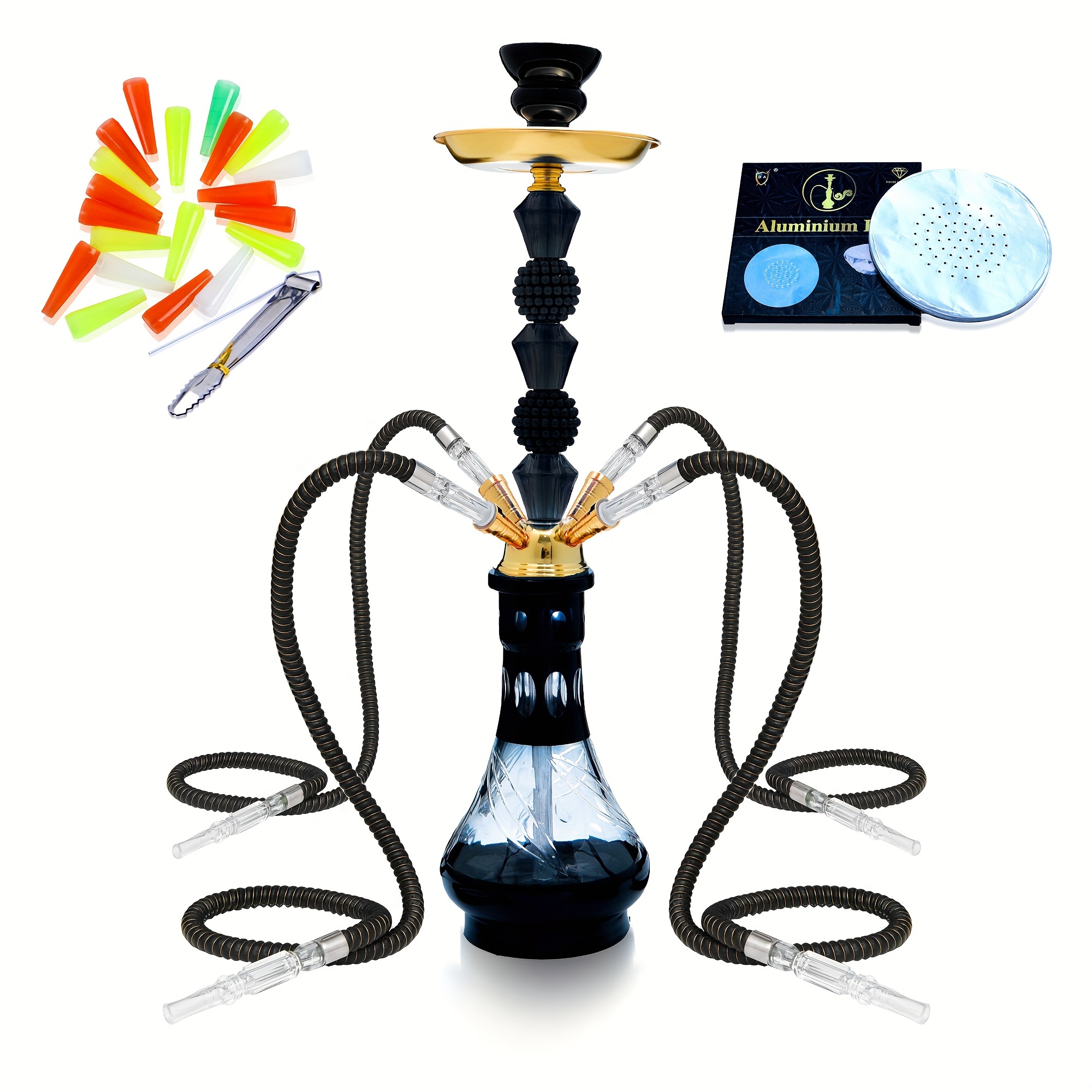  Glass Hookah Tips, Removable Hookah Mouth Tips with Diamonds  for Women, Arabic Hookah Accessories, Hookah Set with Everything,All :  Health & Household
