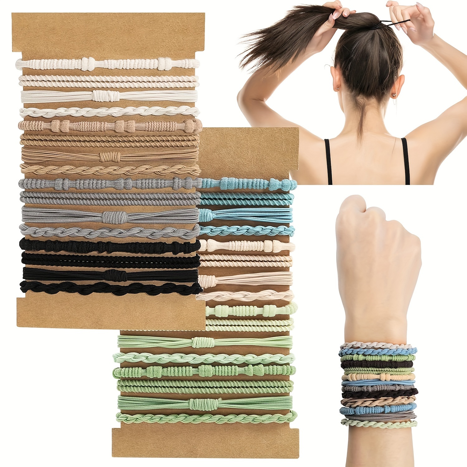 32pcs set womens bohemian style non damage elastic bracelet  display picture 1