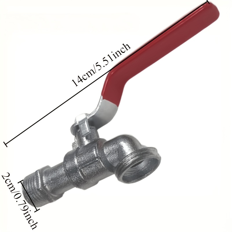 1pc Alloy Garden Hose Faucet With - 1/2" To 16mm , Eu Standard Threads For Rainwater Tanks & Washing Machine Hose Connections